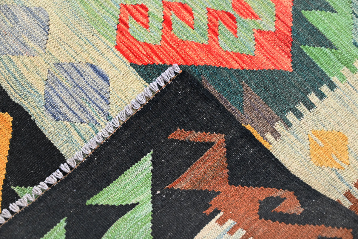 Maimana Kilim Afghan Rug – Earthy Horizon