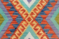 Maimana Kilim Afghan Rug – Sage Diamond