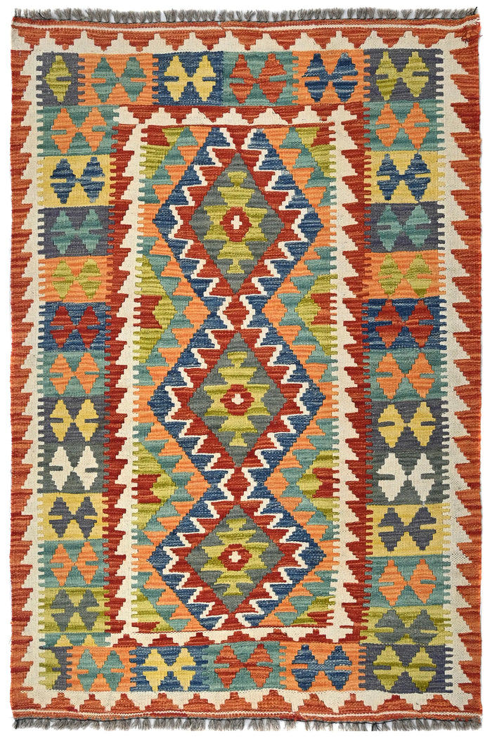 Maimana Kilim Afghan Rug – Tribal Prism