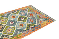 Maimana Kilim Afghan Rug – Apricot Diamond