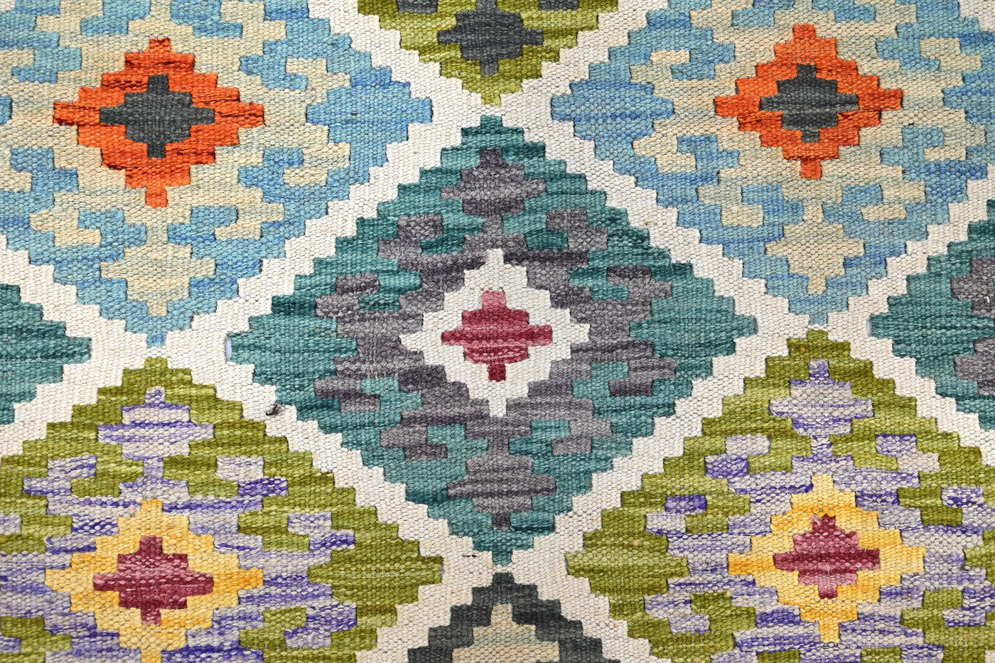 Maimana Kilim Afghan Rug – Apricot Diamond