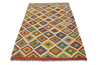 Maimana Kilim Afghan Rug – Desert Mosaic
