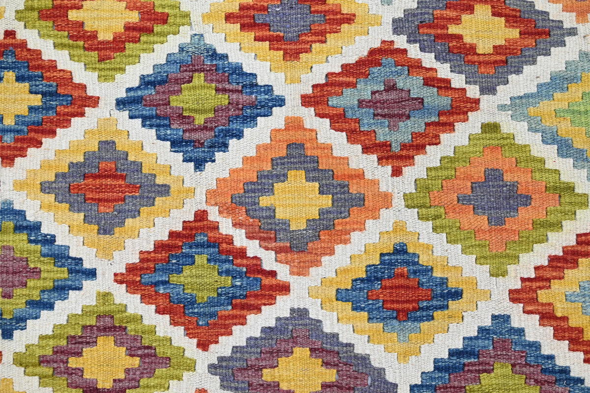 Maimana Kilim Afghan Rug – Desert Mosaic