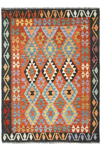 Maimana Kilim Afghan Rug – Terracotta Legacy