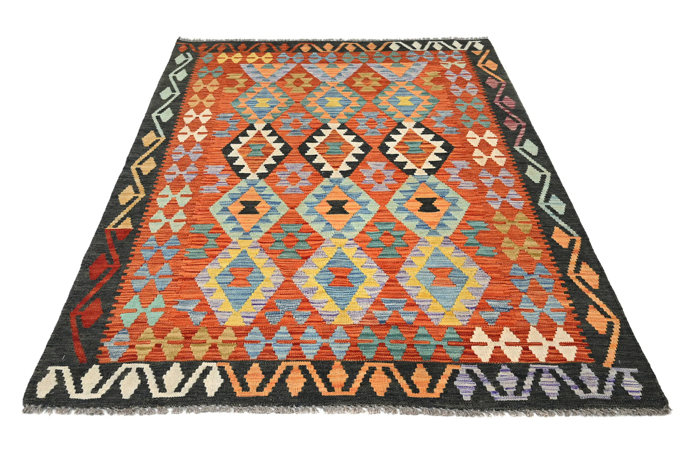 Maimana Kilim Afghan Rug – Terracotta Legacy
