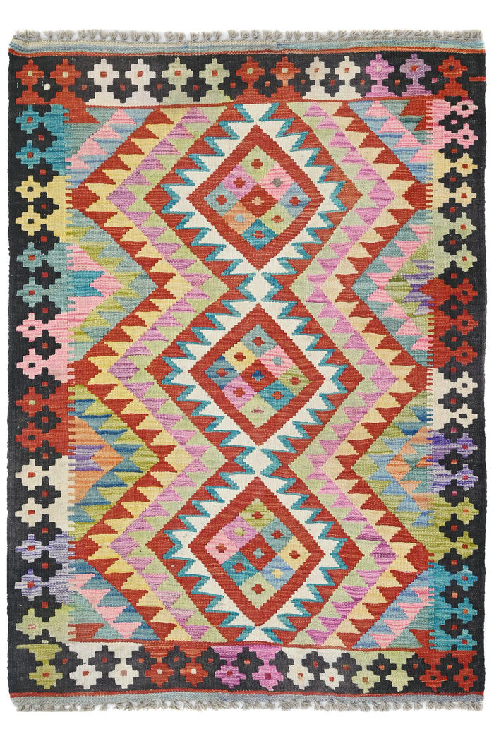 Maimana Kilim Afghan Rug – Canyon Mirage