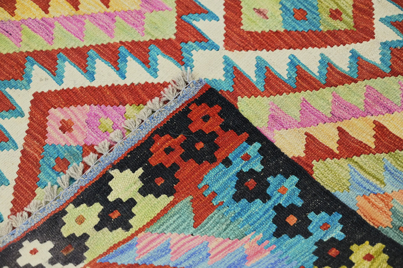 Maimana Kilim Afghan Rug – Canyon Mirage