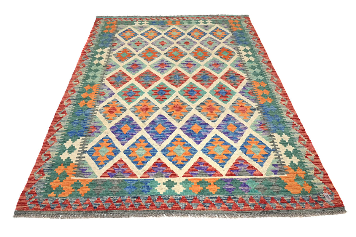 Maimana Kilim Afghan Rug – Jade Legacy