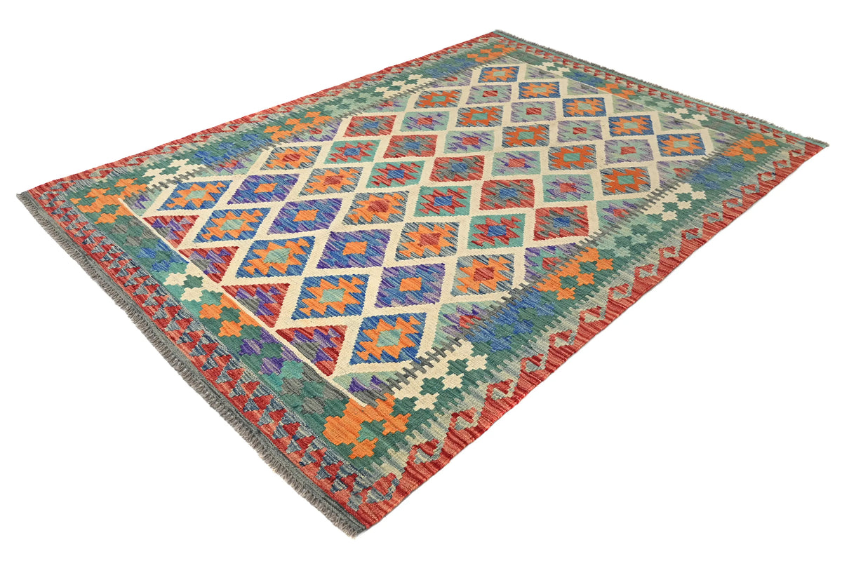 Maimana Kilim Afghan Rug – Jade Legacy