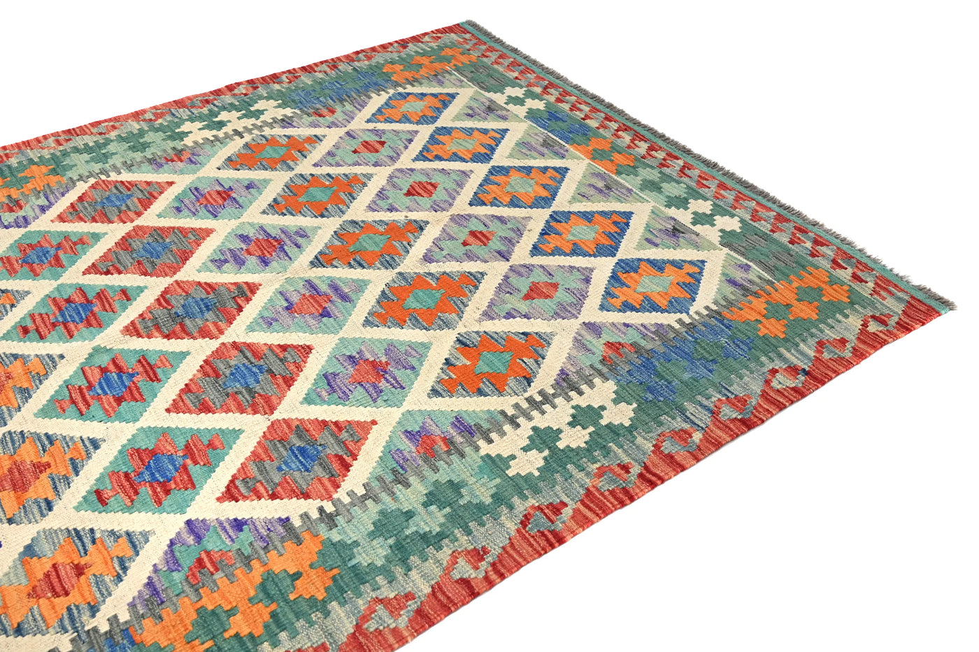 Maimana Kilim Afghan Rug – Jade Legacy