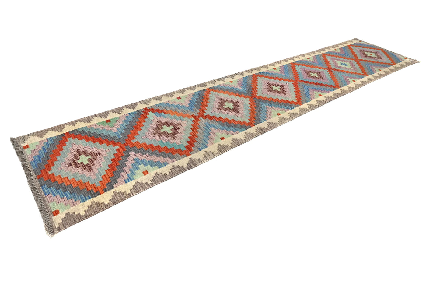 Maimana Kilim Afghan Runner Rug – Lavender Path