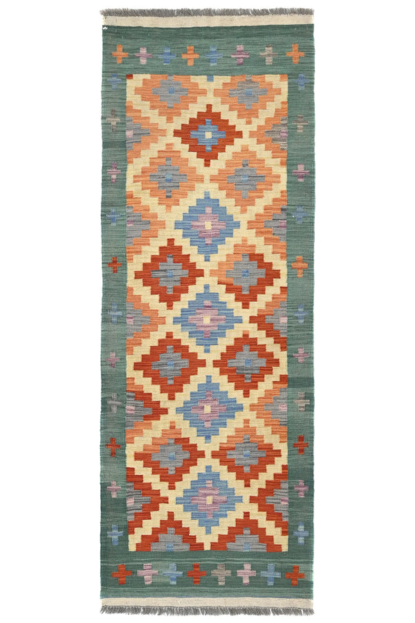 Maimana Kilim Afghan Rug – Sage Bloom