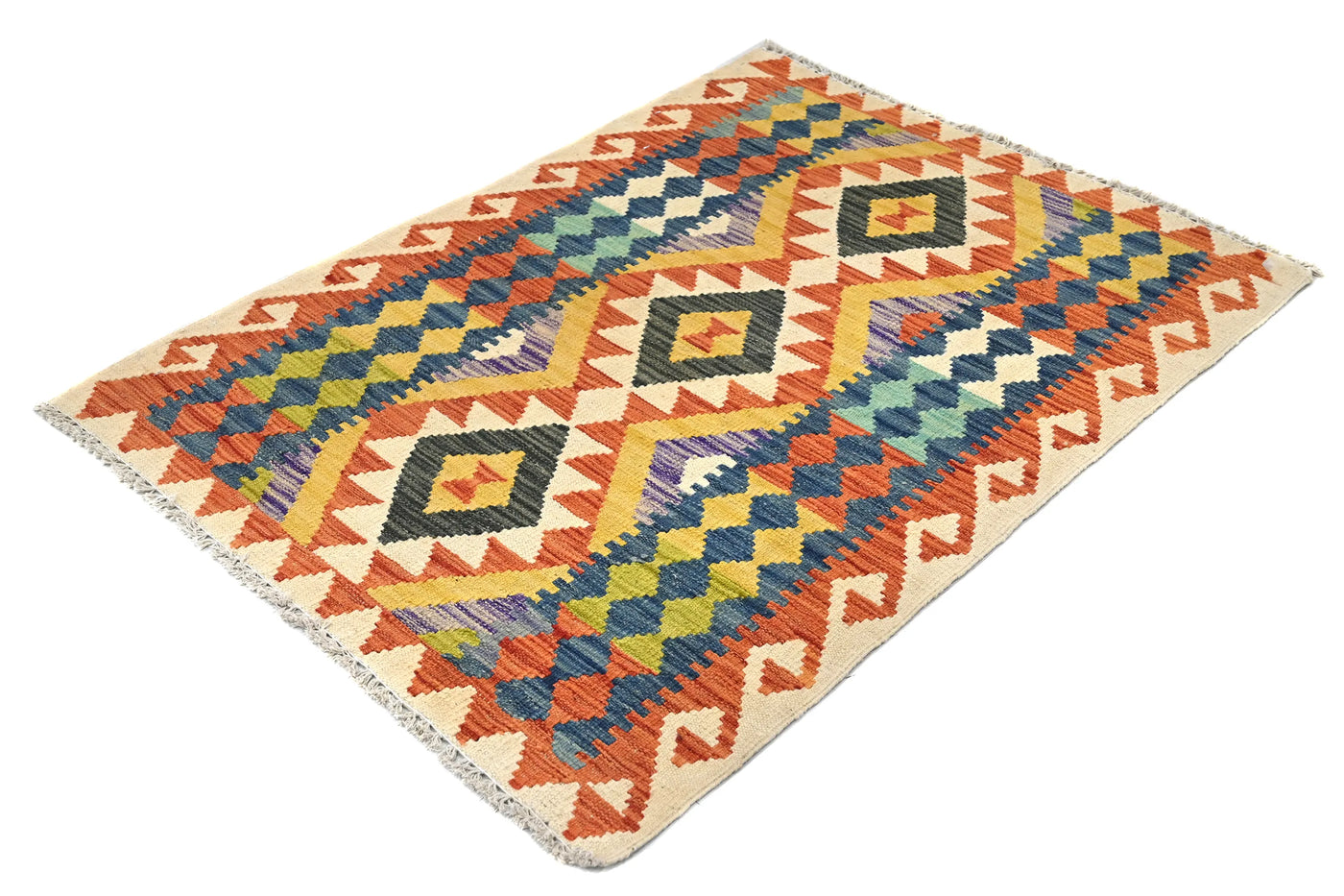 Maimana Kilim Afghan Rug – Ochre Terrain