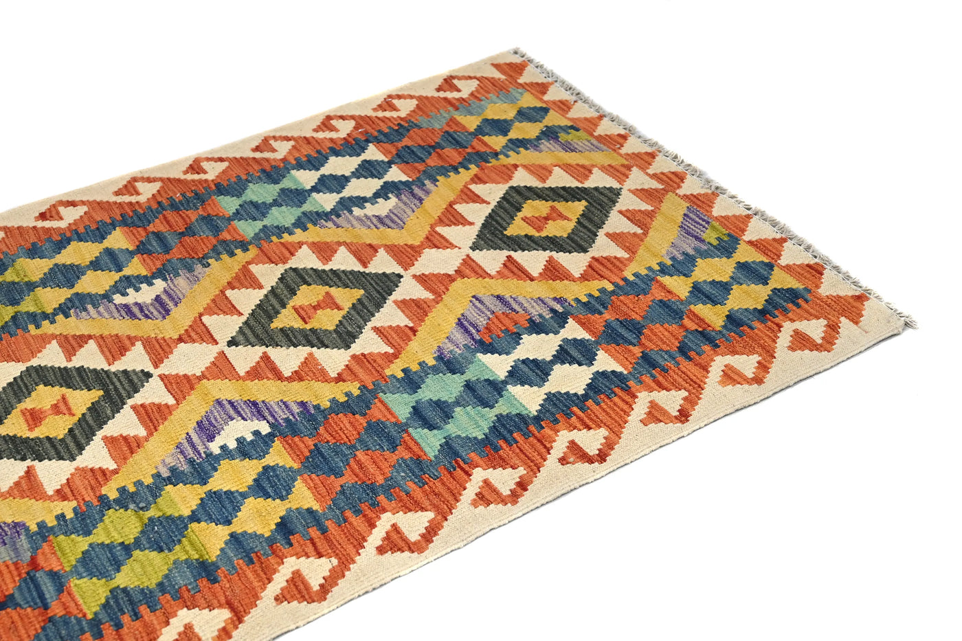 Maimana Kilim Afghan Rug – Ochre Terrain