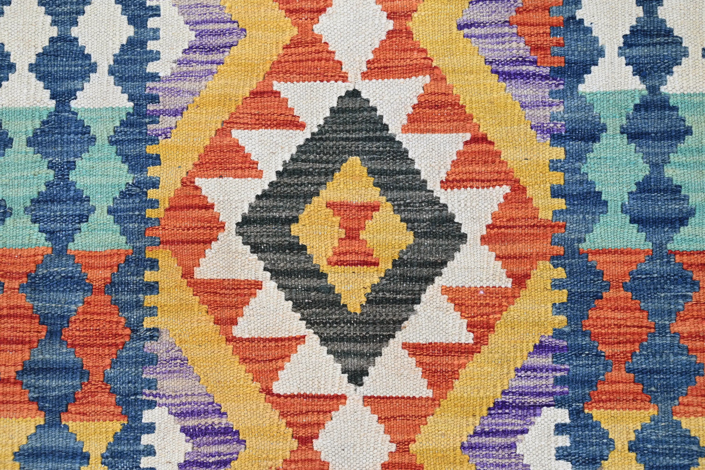 Maimana Kilim Afghan Rug – Ochre Terrain