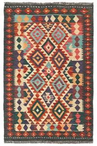 Maimana Kilim Afghan Rug – Desert Echo