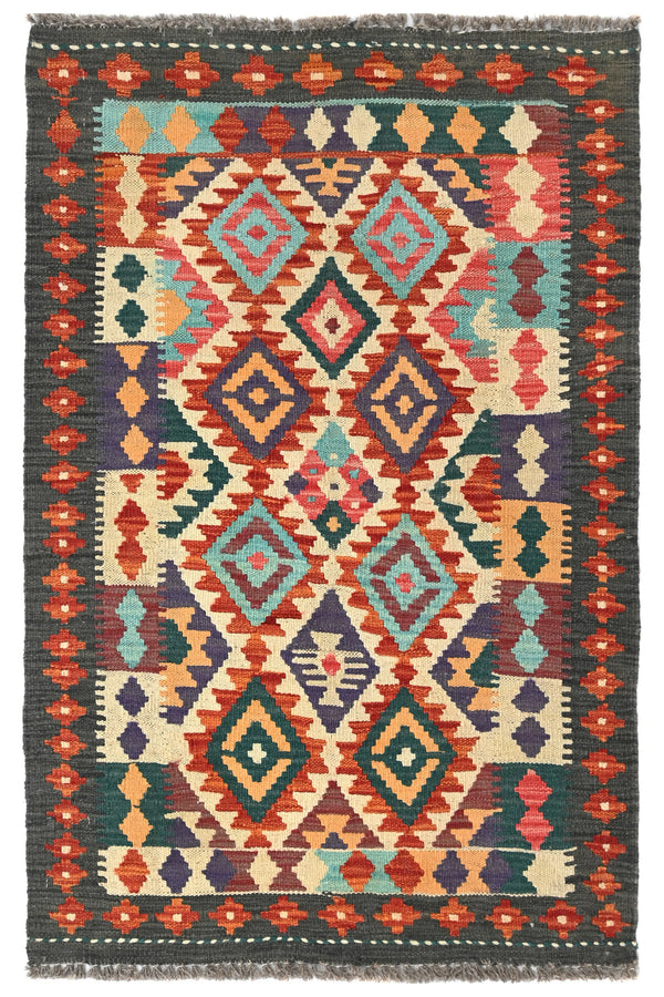 Maimana Kilim Afghan Rug – Desert Echo