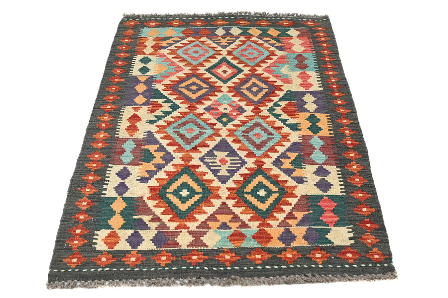 Maimana Kilim Afghan Rug – Desert Echo