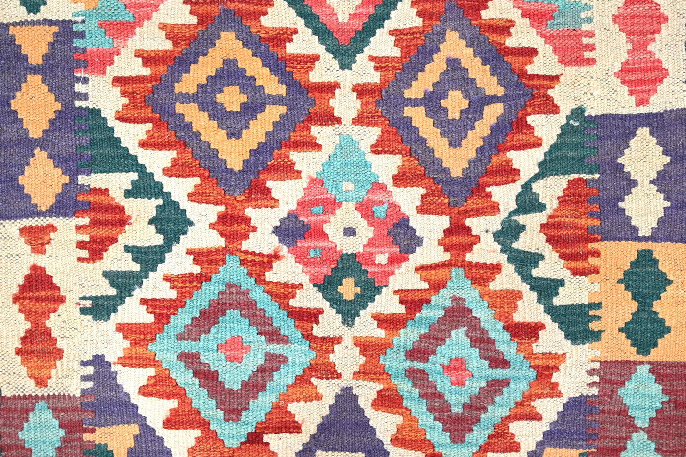 Maimana Kilim Afghan Rug – Desert Echo
