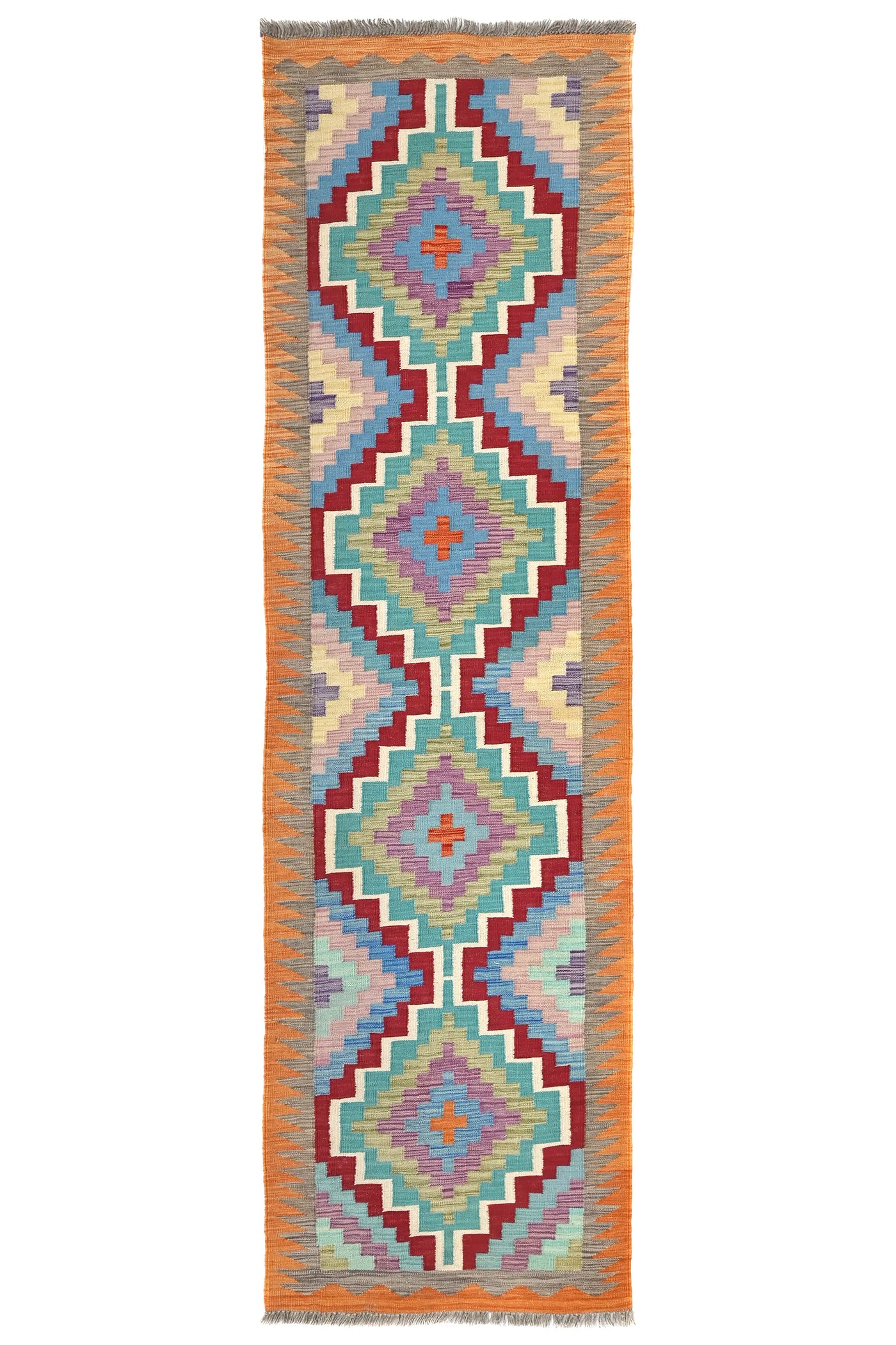 Maimana Kilim Afghan Runner Rug – Verdant Spire