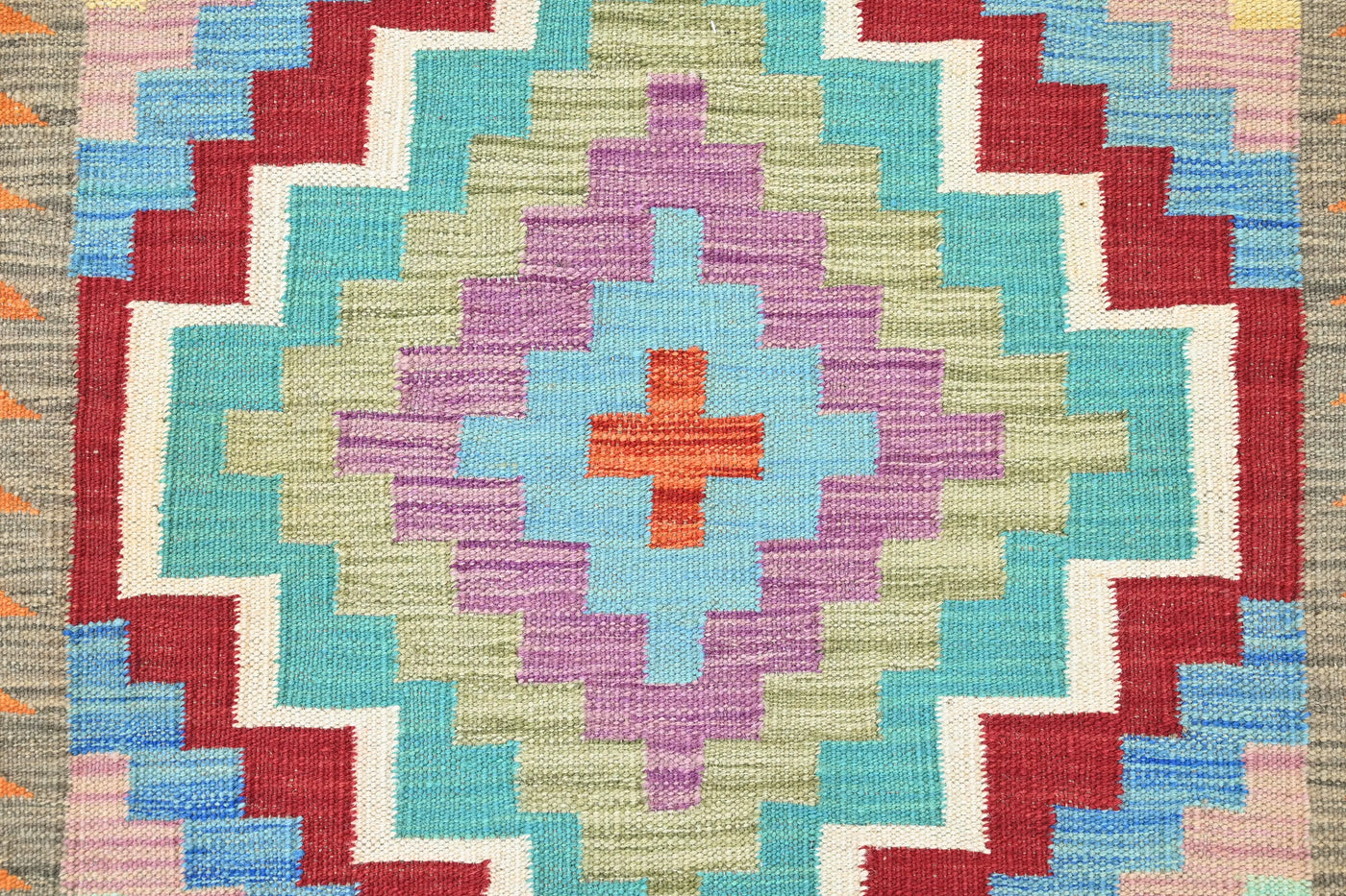 Maimana Kilim Afghan Runner Rug – Verdant Spire