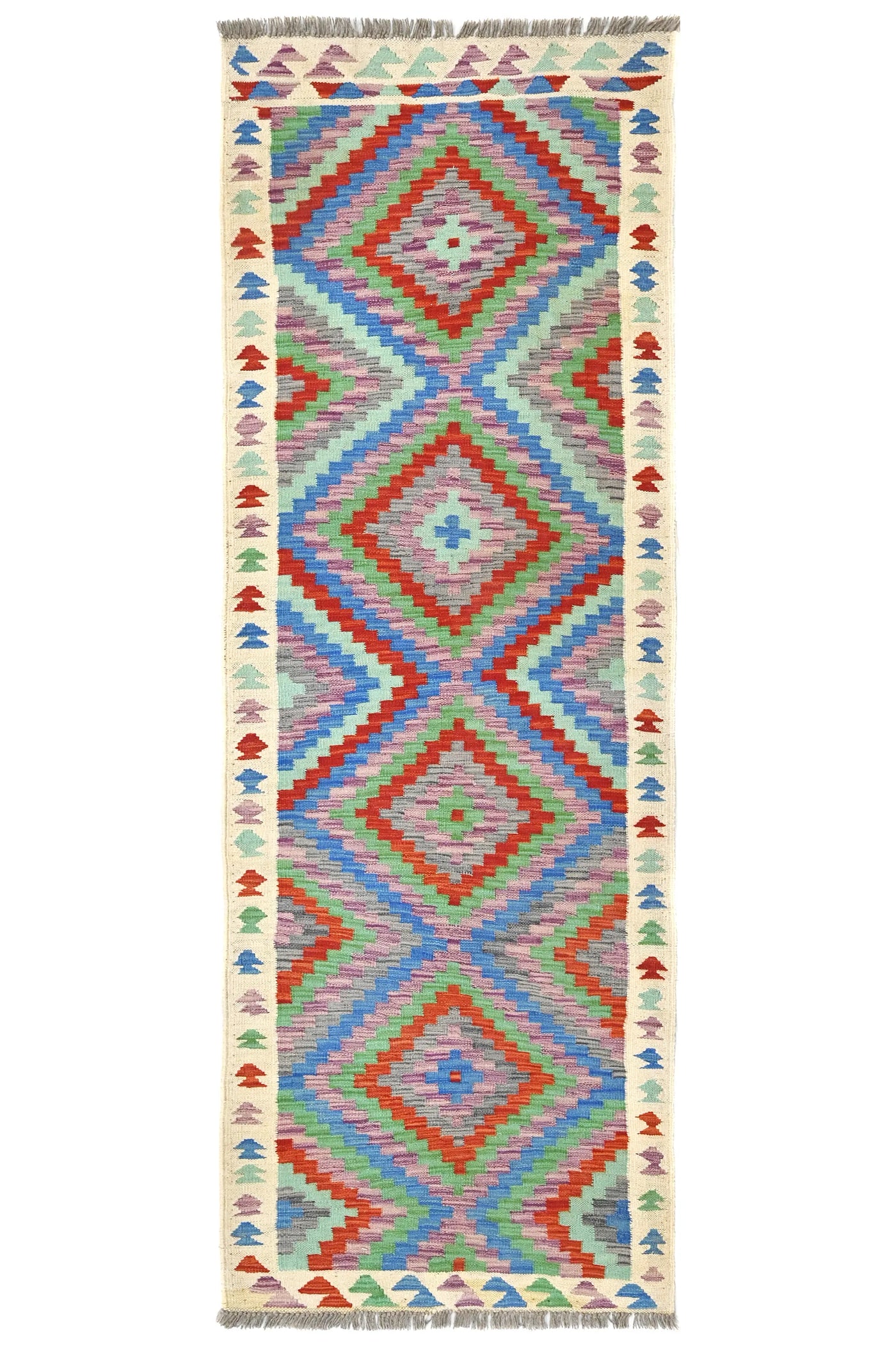 Maimana Kilim Afghan Runner Rug – Tribal Harmony