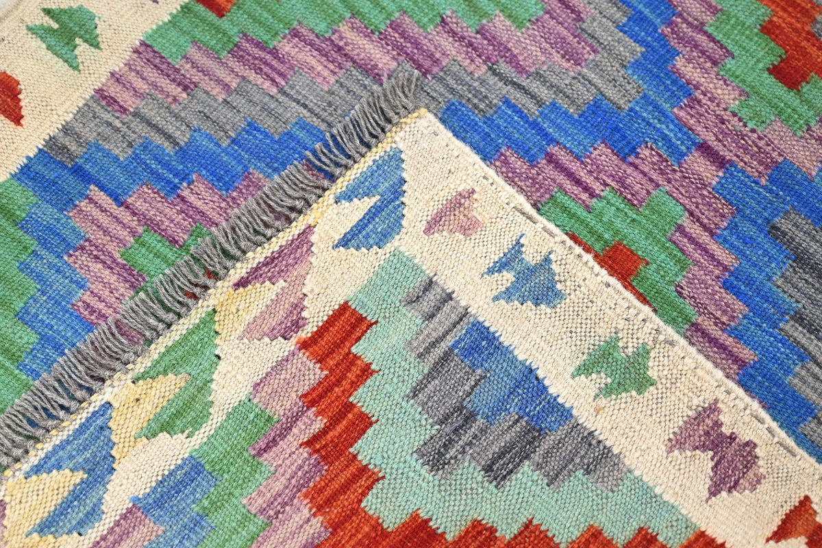 Maimana Kilim Afghan Runner Rug – Tribal Harmony