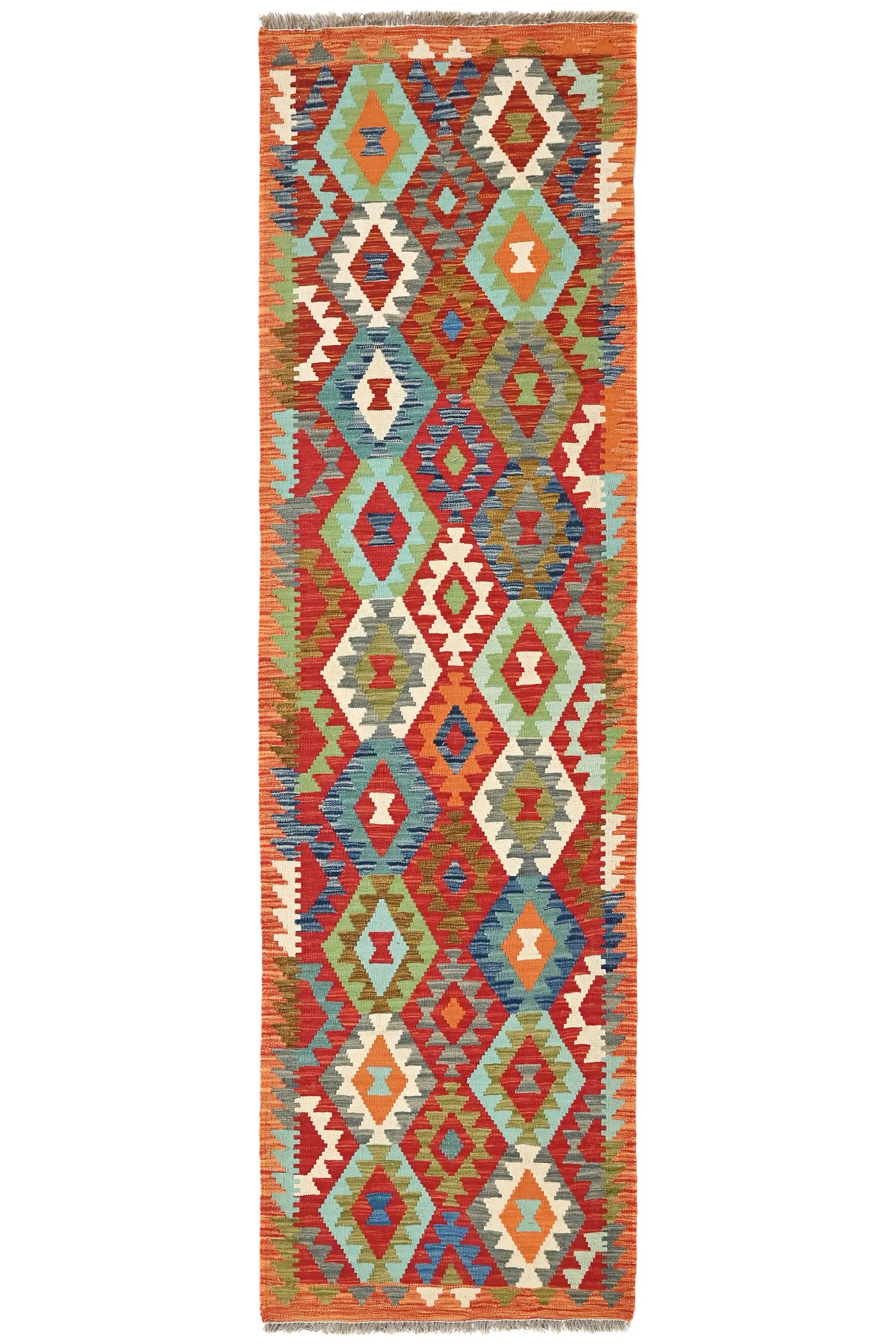 Maimana Kilim Afghan Runner Rug – Copper Ember