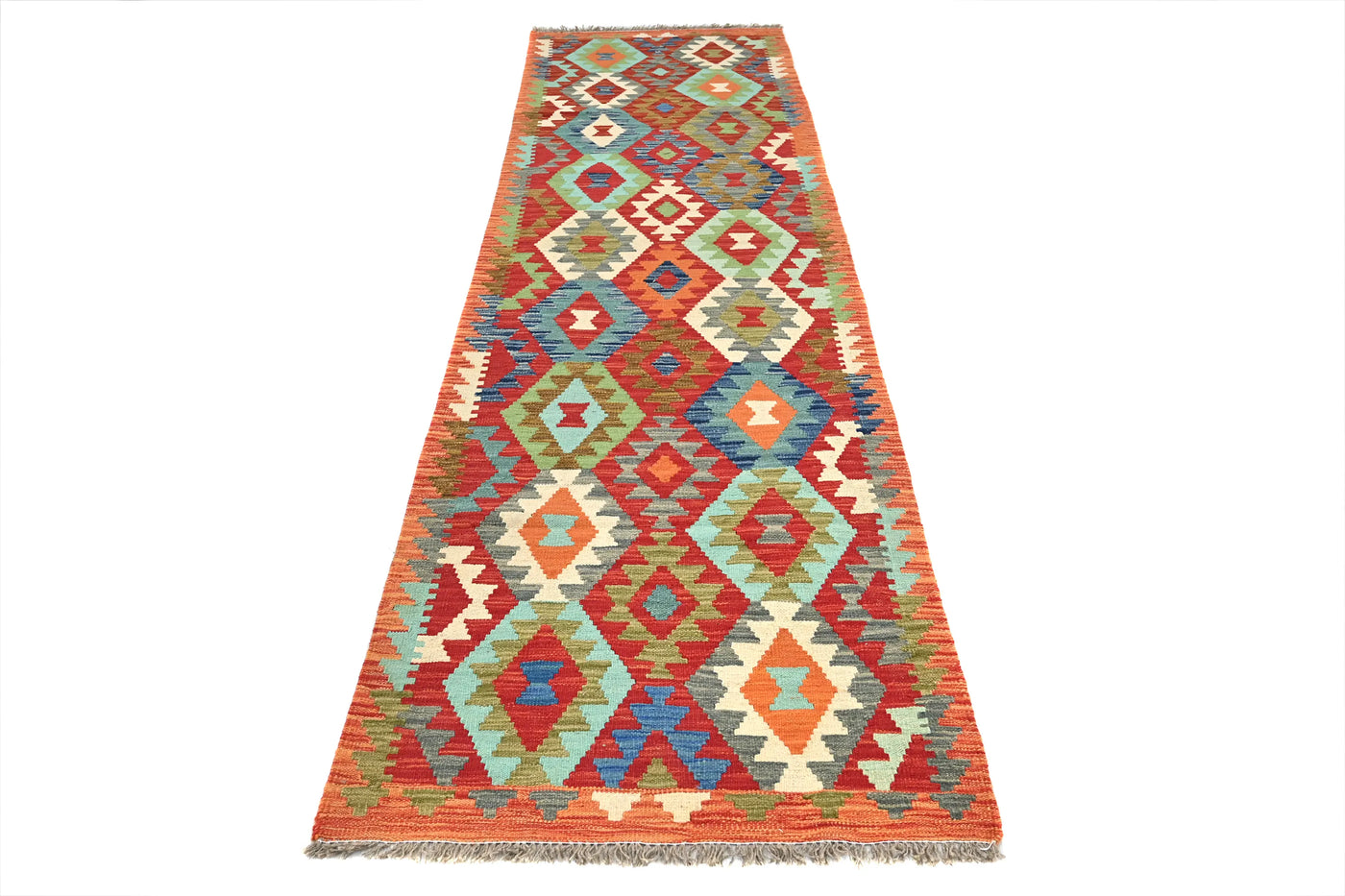 Maimana Kilim Afghan Runner Rug – Copper Ember