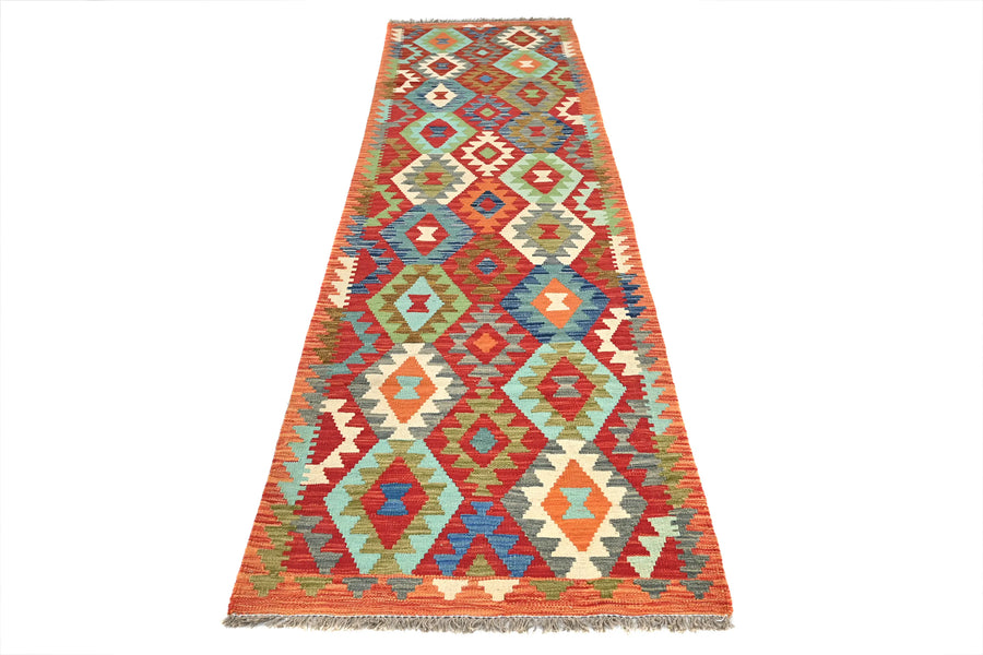 Maimana Kilim Afghan Rug – Copper Ember