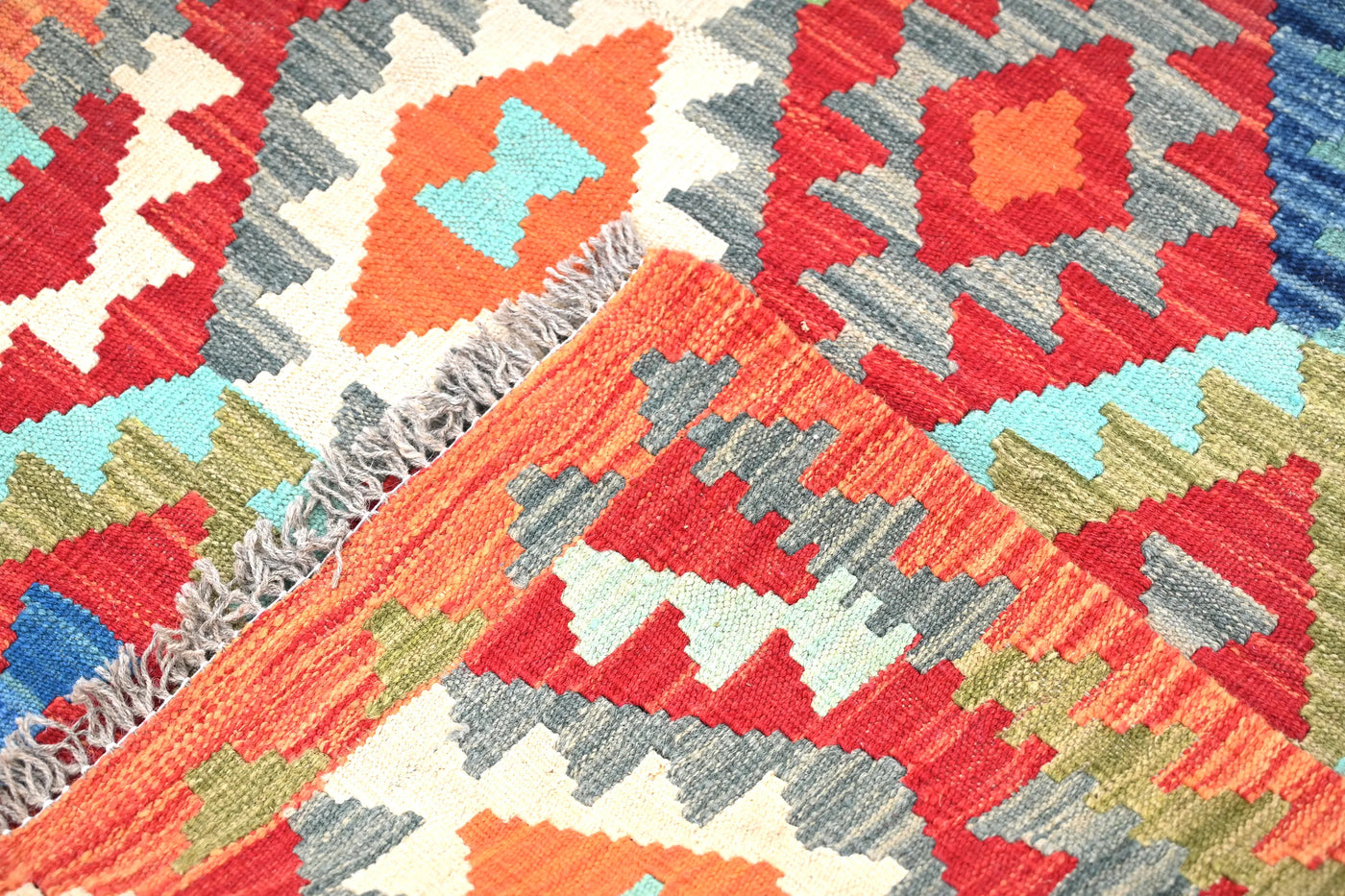 Maimana Kilim Afghan Runner Rug – Copper Ember