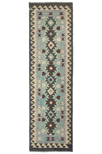 Maimana Kilim Afghan Rug – Pewter Pinnacle