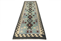 Maimana Kilim Afghan Rug – Pewter Pinnacle