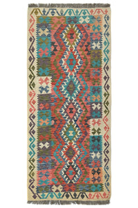 Maimana Kilim Afghan Rug – Crimson Medley