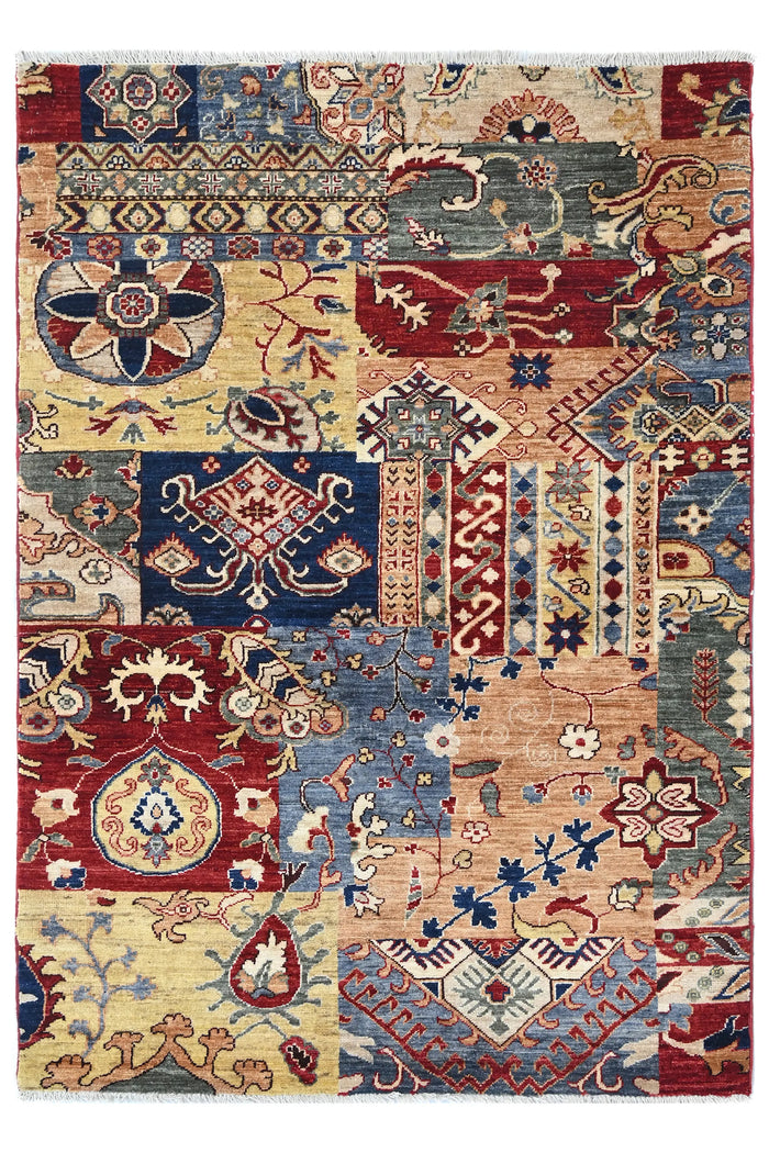 Khorjin Afghan Rug – Majestic Patchwork