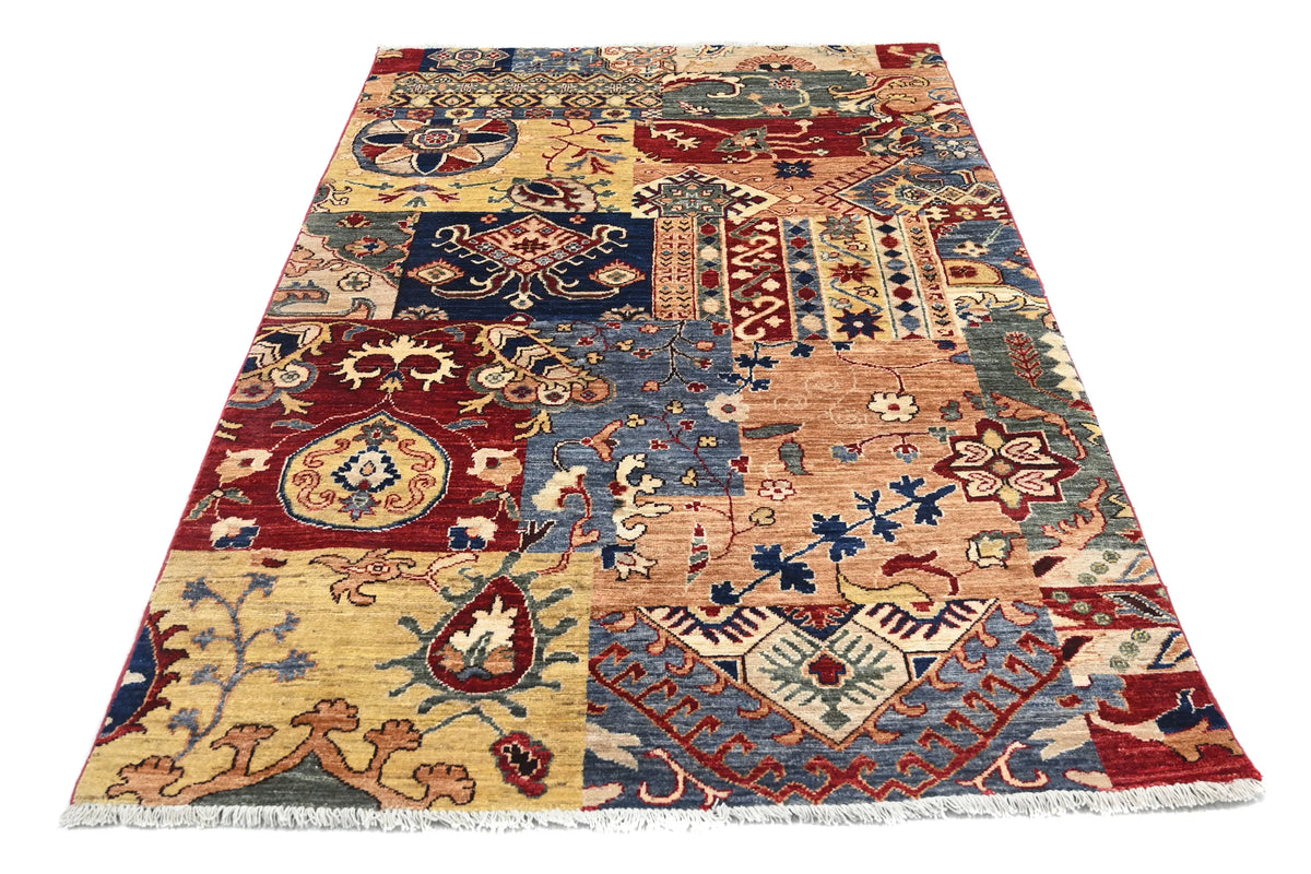 Khorjin Afghan Rug – Majestic Patchwork