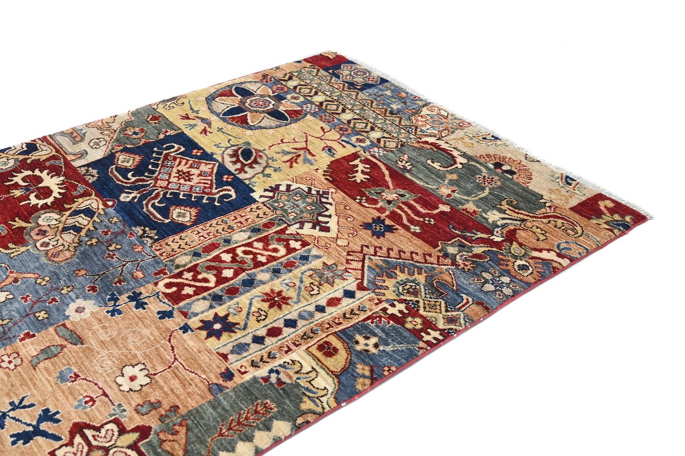 Khorjin Afghan Rug – Majestic Patchwork