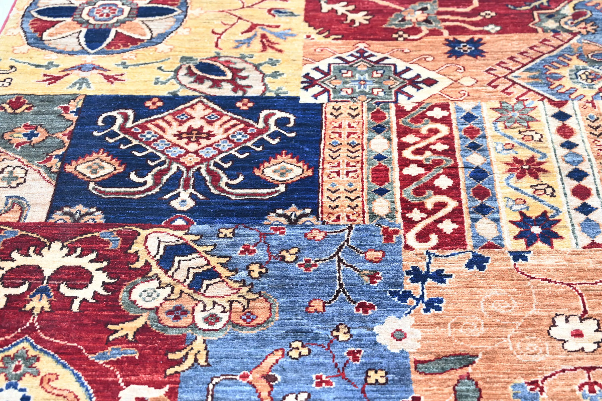 Khorjin Afghan Rug – Majestic Patchwork