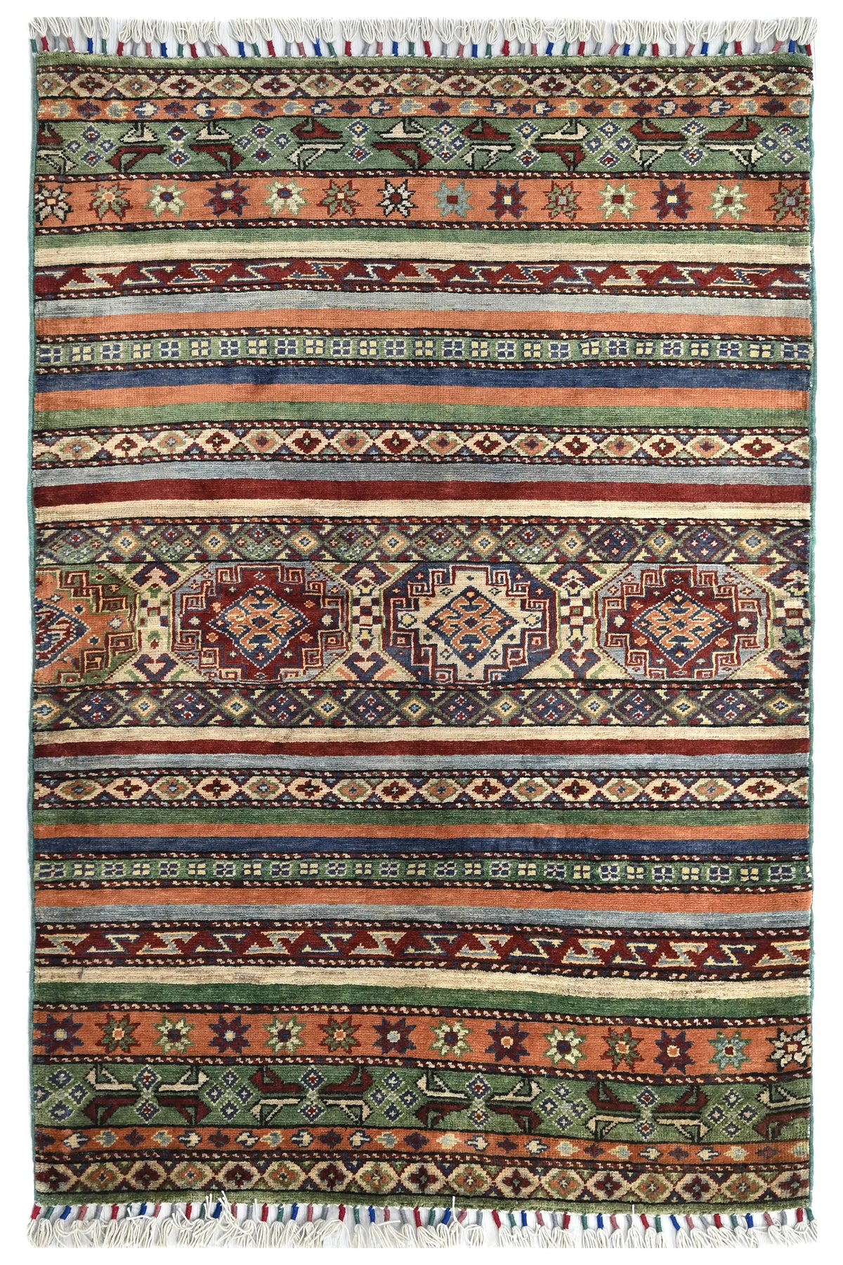 Khorjin Afghan Rug – Meadow Horizon