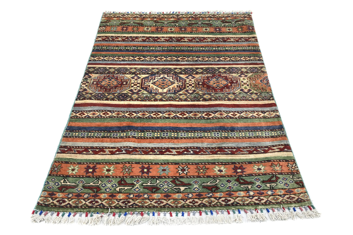 Khorjin Afghan Rug – Meadow Horizon