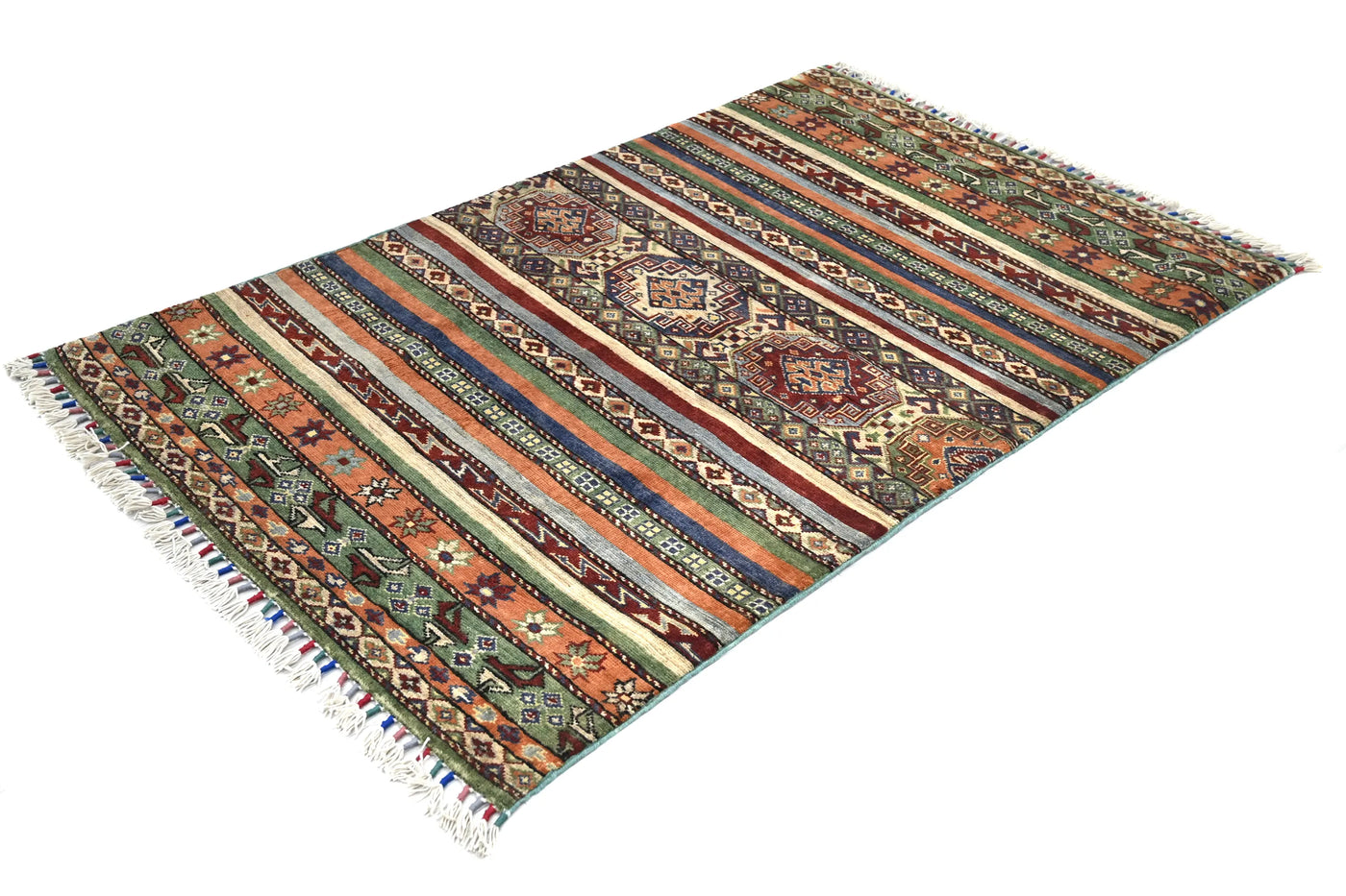 Khorjin Afghan Rug – Meadow Horizon
