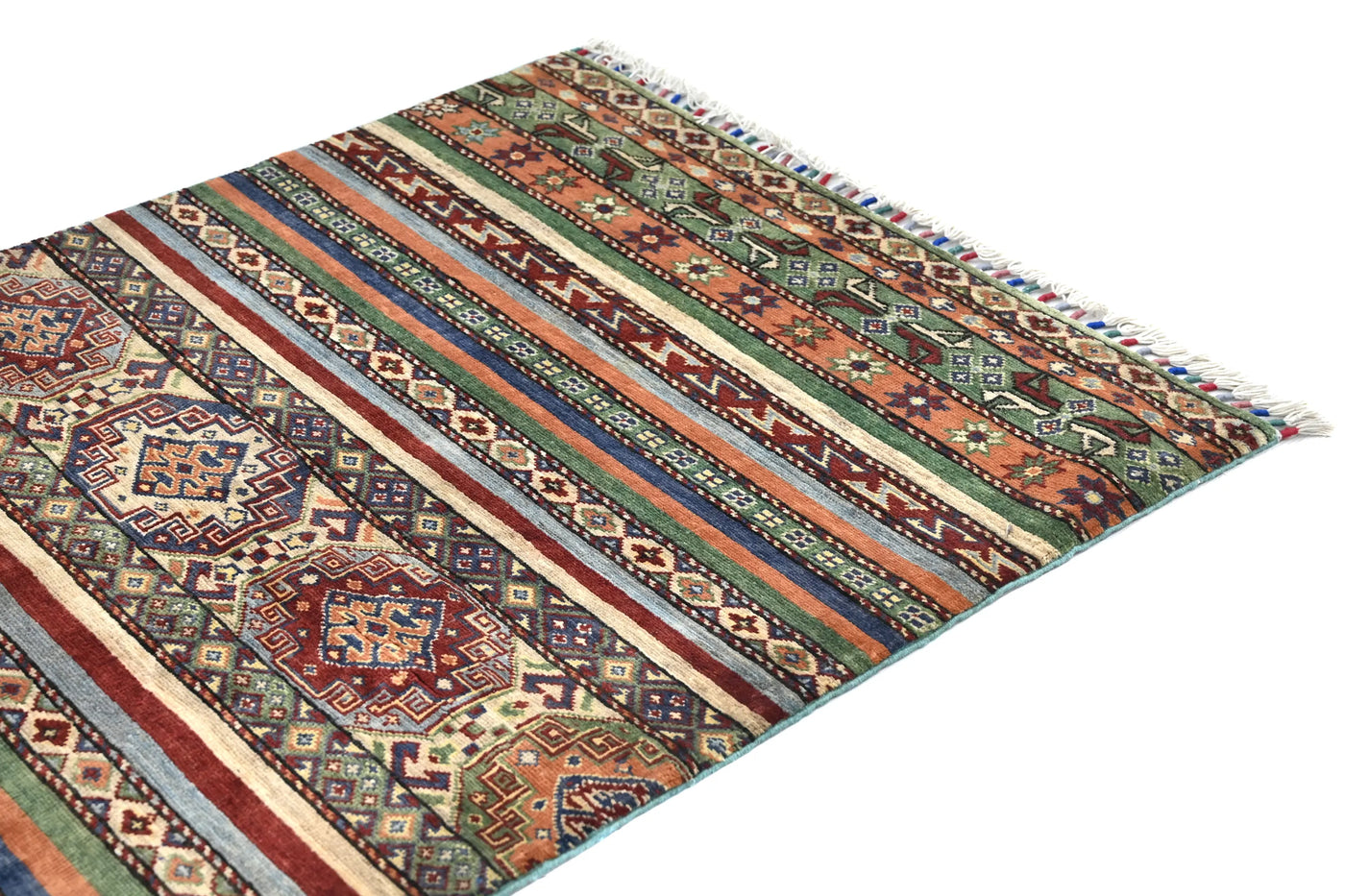 Khorjin Afghan Rug – Meadow Horizon