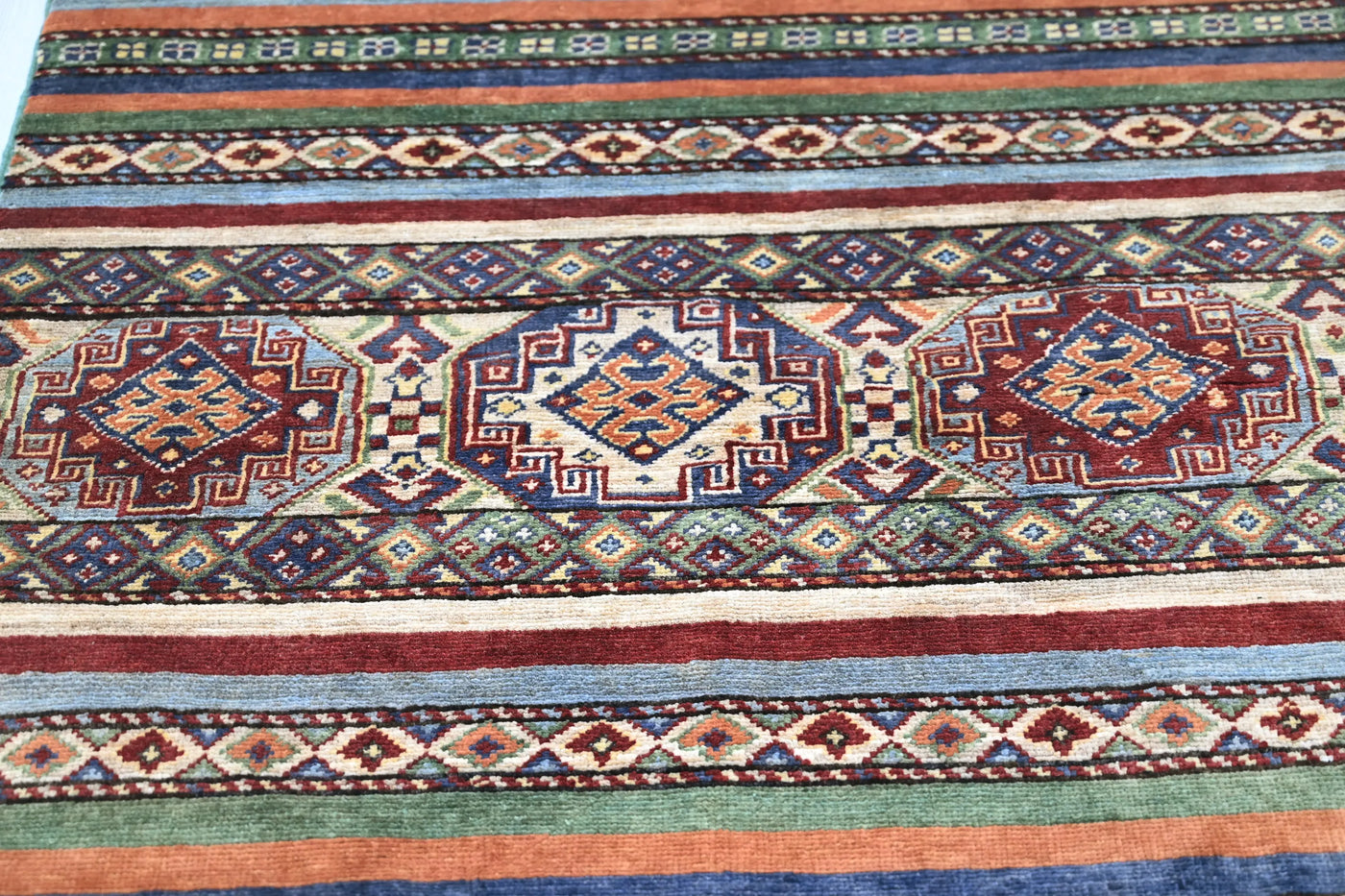 Khorjin Afghan Rug – Meadow Horizon