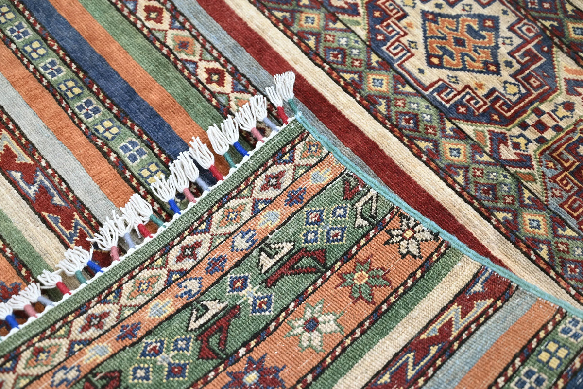 Khorjin Afghan Rug – Meadow Horizon