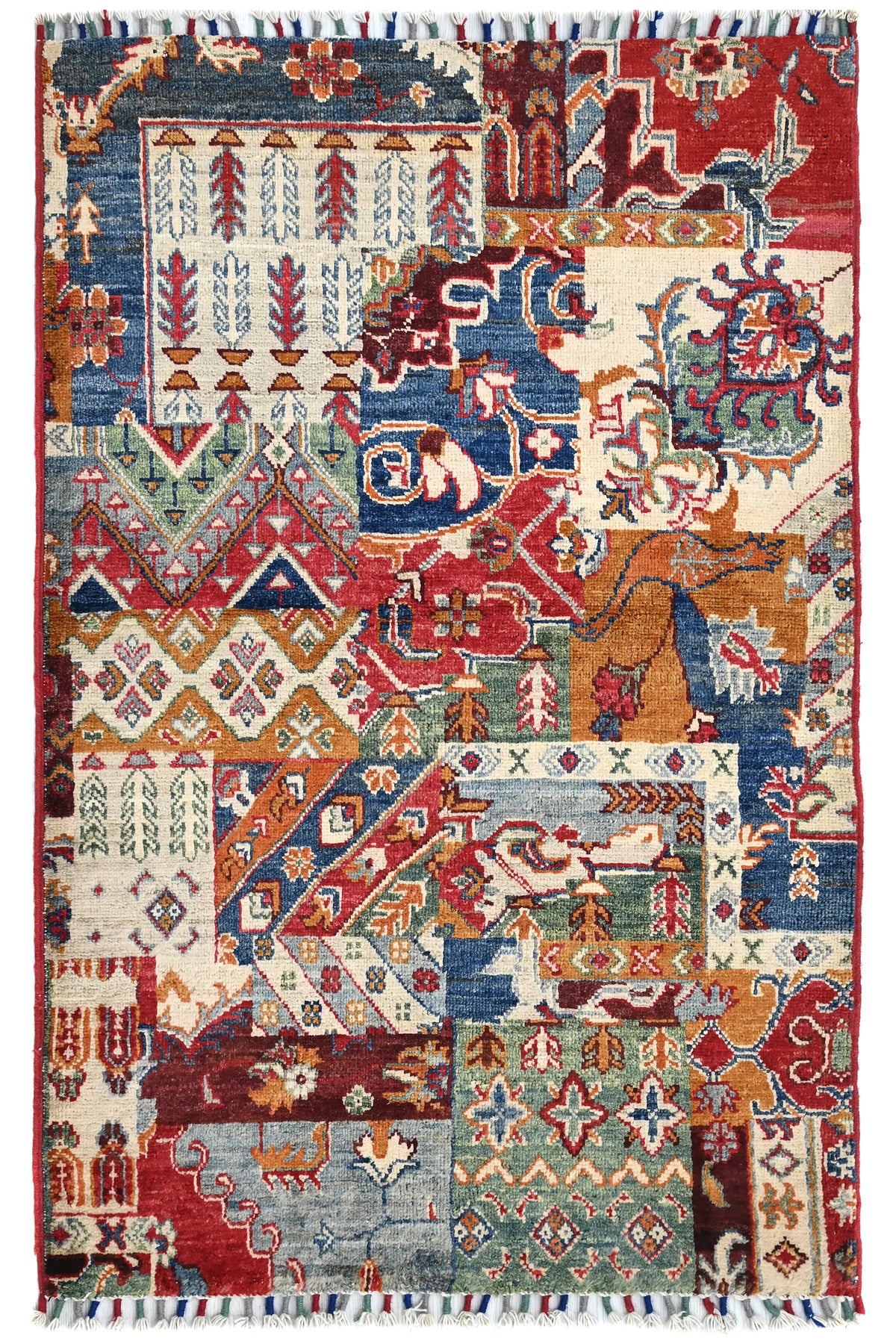 Khorjin Afghan Rug – Elegant Collage