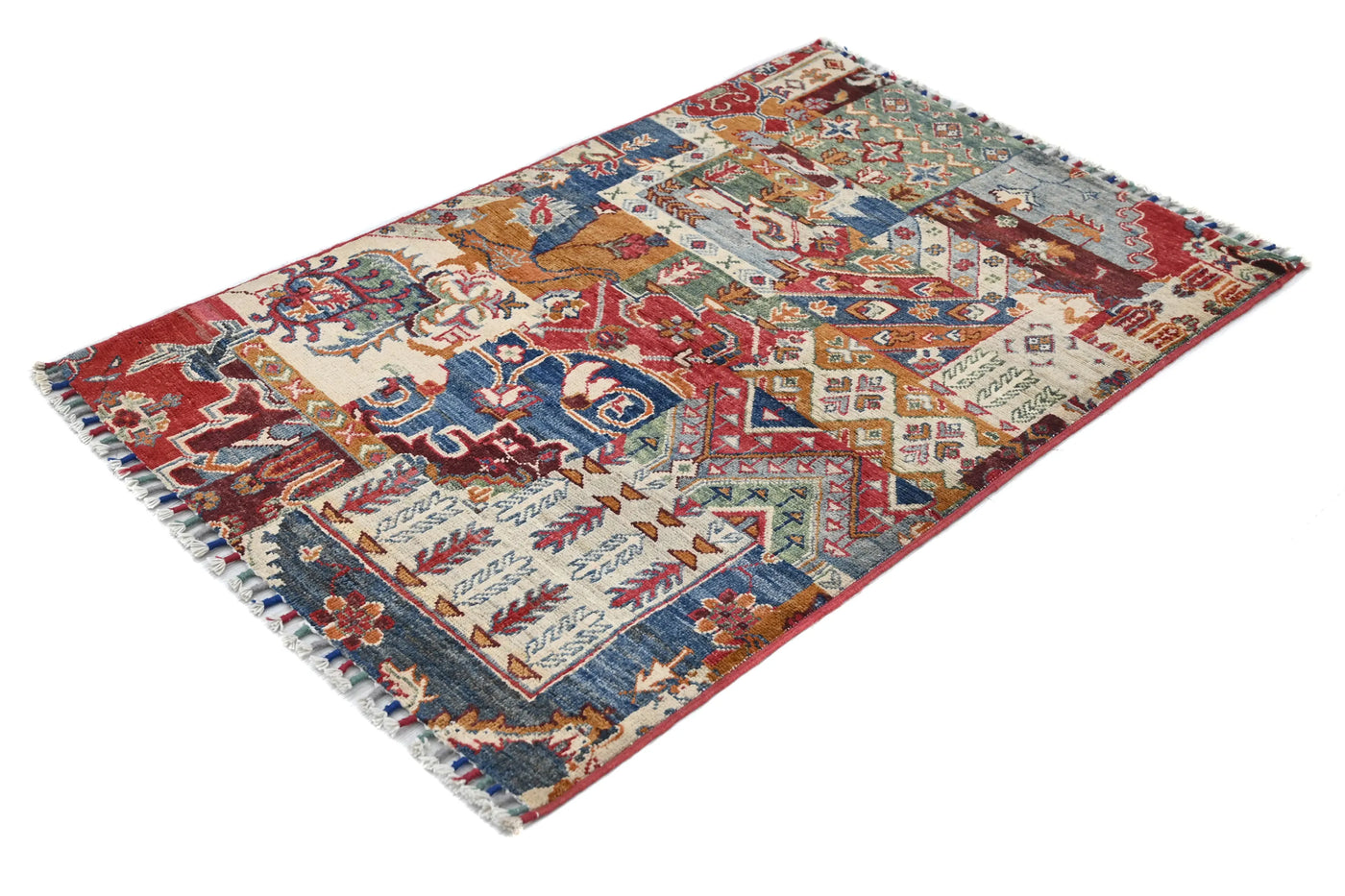 Khorjin Afghan Rug – Elegant Collage
