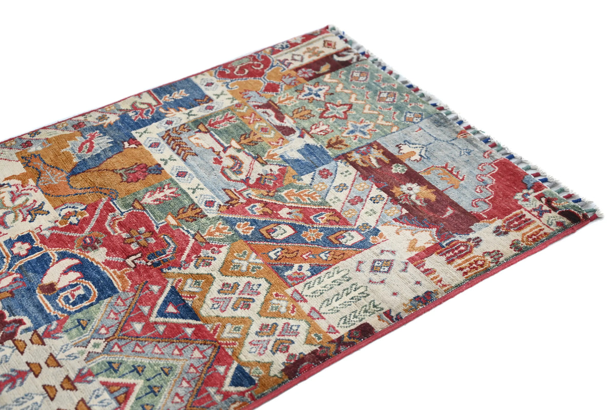 Khorjin Afghan Rug – Elegant Collage