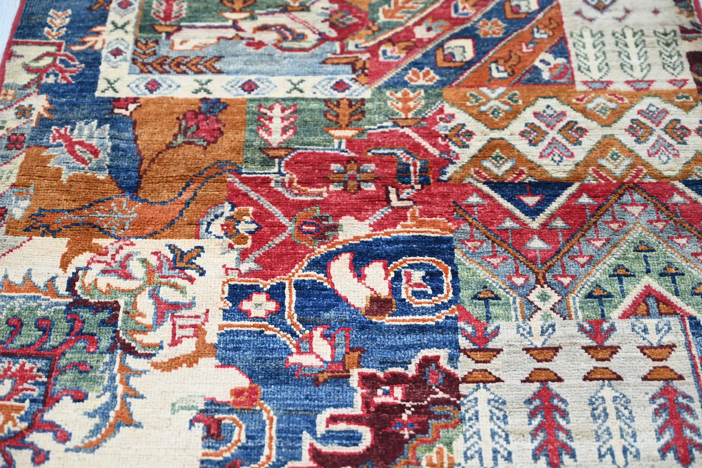 Khorjin Afghan Rug – Elegant Collage