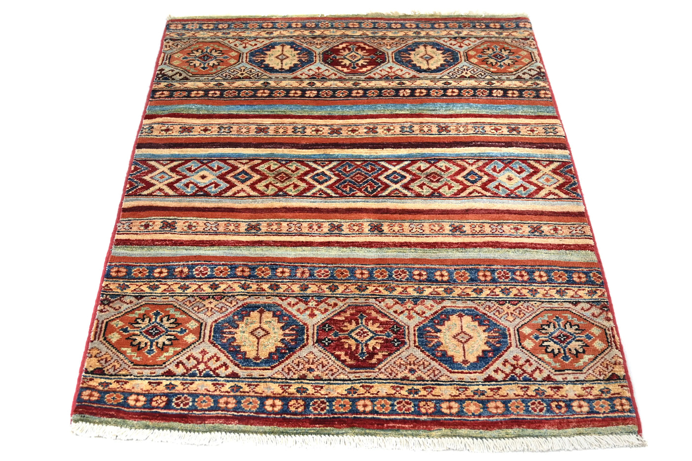 Khorjin Afghan Rug – Crimson Horizon