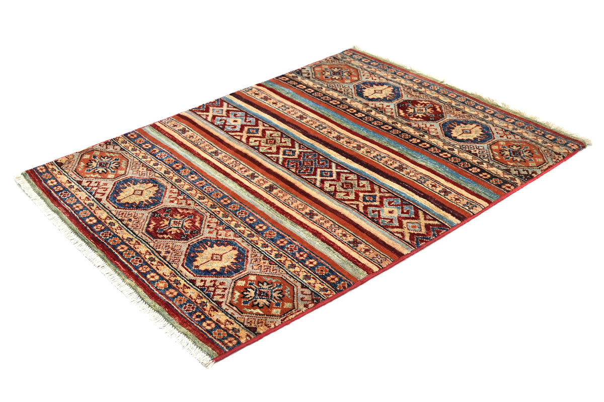 Khorjin Afghan Rug – Crimson Horizon
